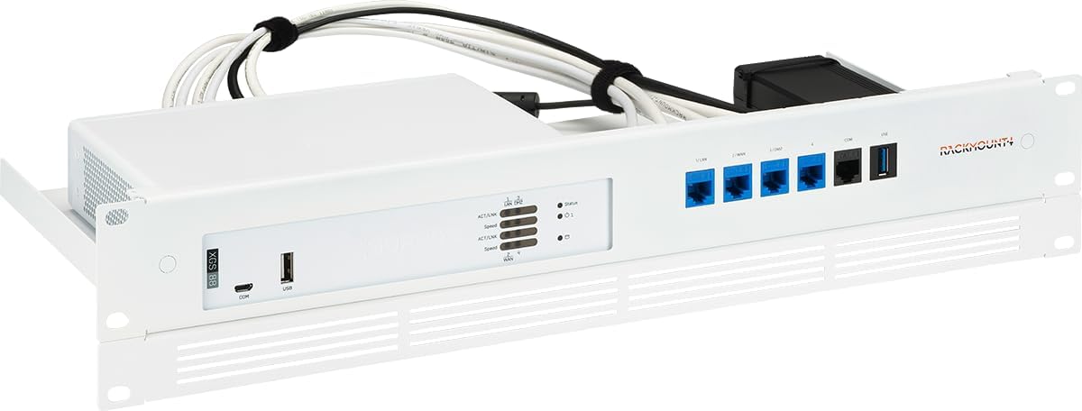 Rackmount.IT RM-SR-T14 - Kit de montagem de dispositivo de rede - montagem em suporte - branco cartaz - 1.3U - 19" - para Sophos XGS 88
