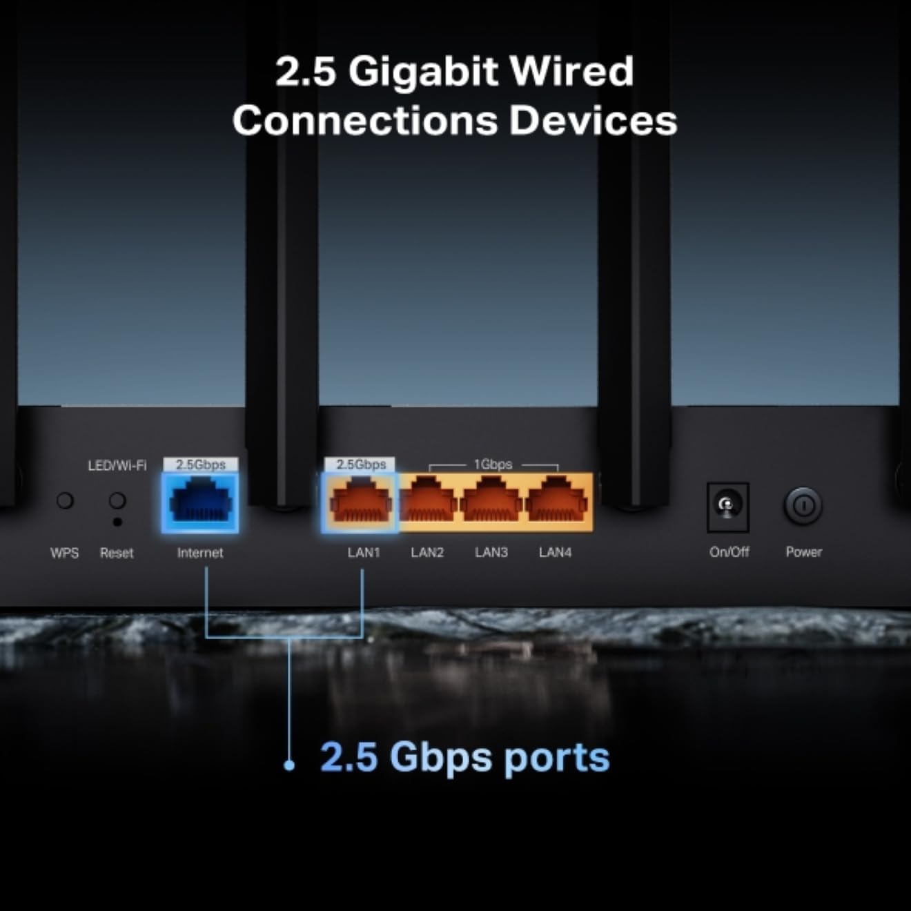 Router TP-Link BE6500 Wi-Fi 7 Dual-Band 6.5Gbps 6 Antenas CPU Quad-Core 2.0GHz Porta WAN 2.5Gbps - Imagem 5