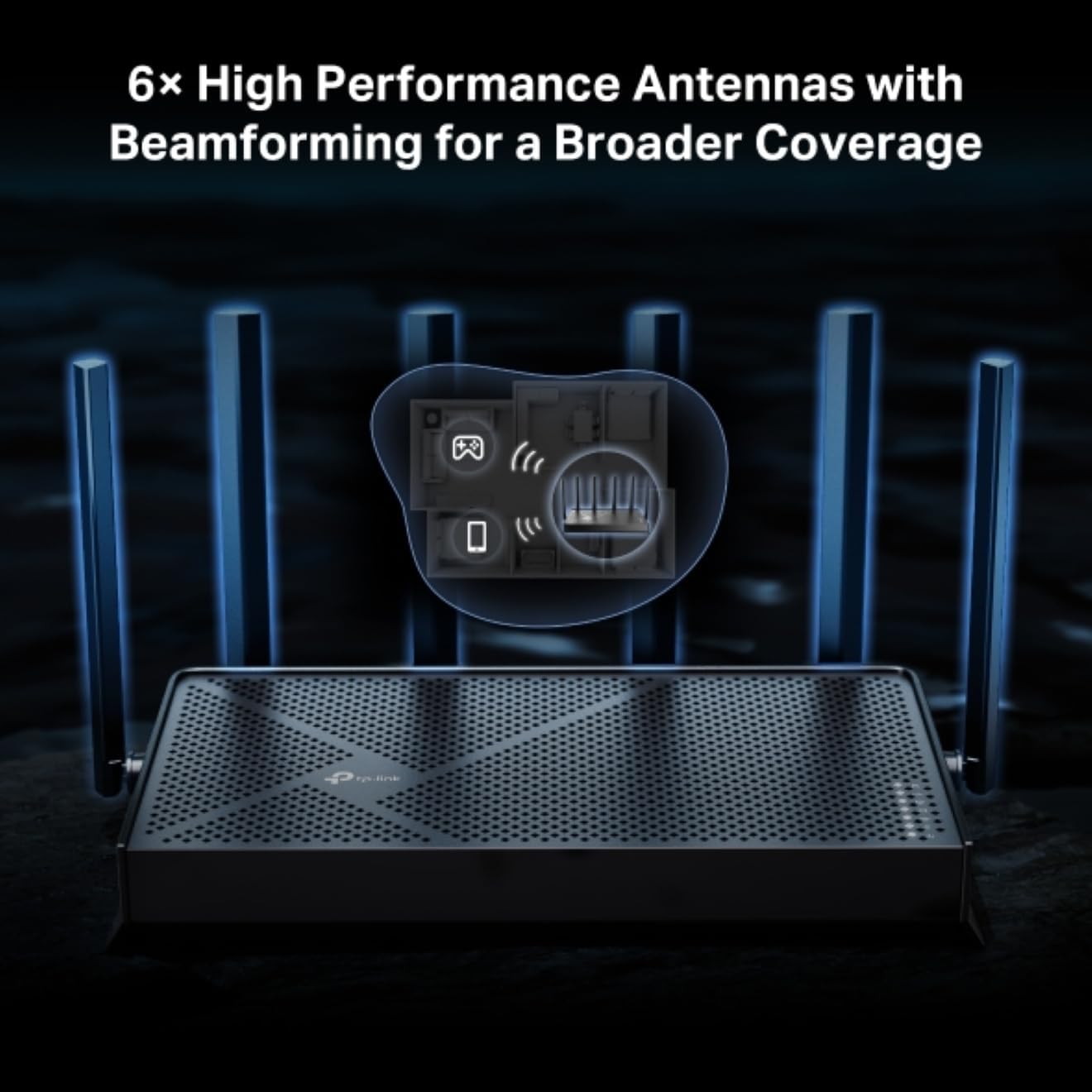 Router TP-Link BE6500 Wi-Fi 7 Dual-Band 6.5Gbps 6 Antenas CPU Quad-Core 2.0GHz Porta WAN 2.5Gbps - Imagem 6