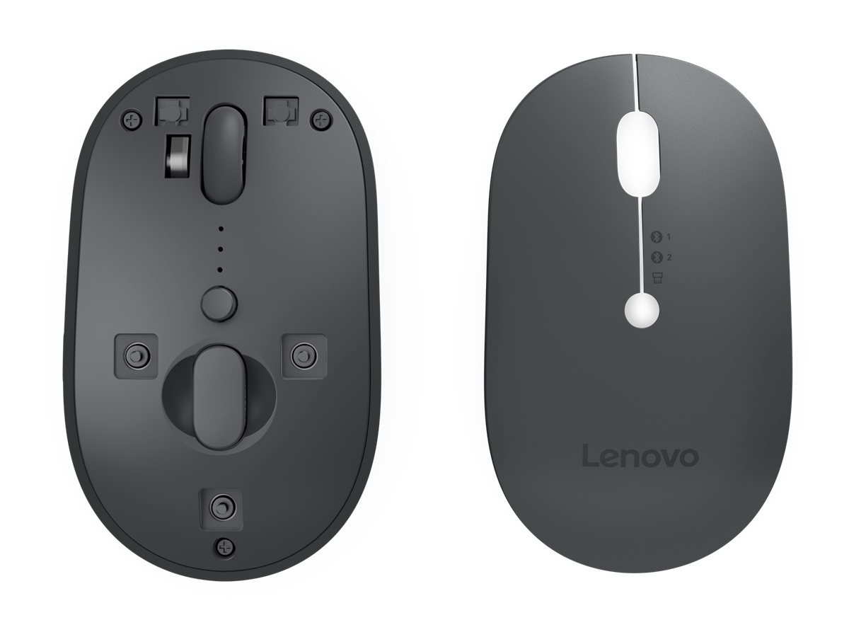 Rato Sem Fios Lenovo Multi-Device X9 Edition Óptico 4 Botões 2.4 GHz Bluetooth 5.0 USB-C Ambidextro Cinzento e Preto - Imagem 3