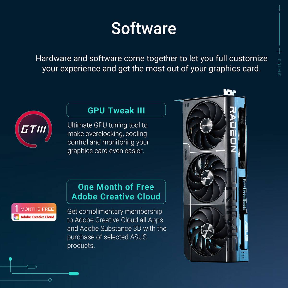 ASUS Prime Radeon RX 9070 XT OC Edition 16GB GDDR6 Graphics Card PCIe 5.0 HDMI 2.1 DisplayPort 2.1a - Imagem 5