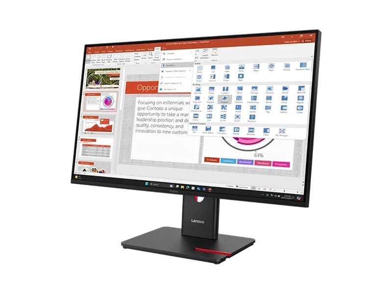 Monitor Lenovo ThinkVision T27-40 27" Full HD IPS 120Hz Preto Eclipse - Imagem 3