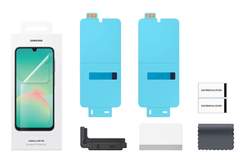 Protetor de Ecrã Samsung EF-UA266 para Galaxy A26 Transparente Anti-Riscos 2 Unidades - Imagem 3