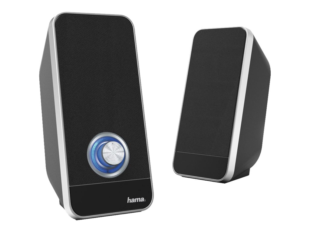 Altifalantes Hama Sonic LS-206 Preto Prata - Imagem 1