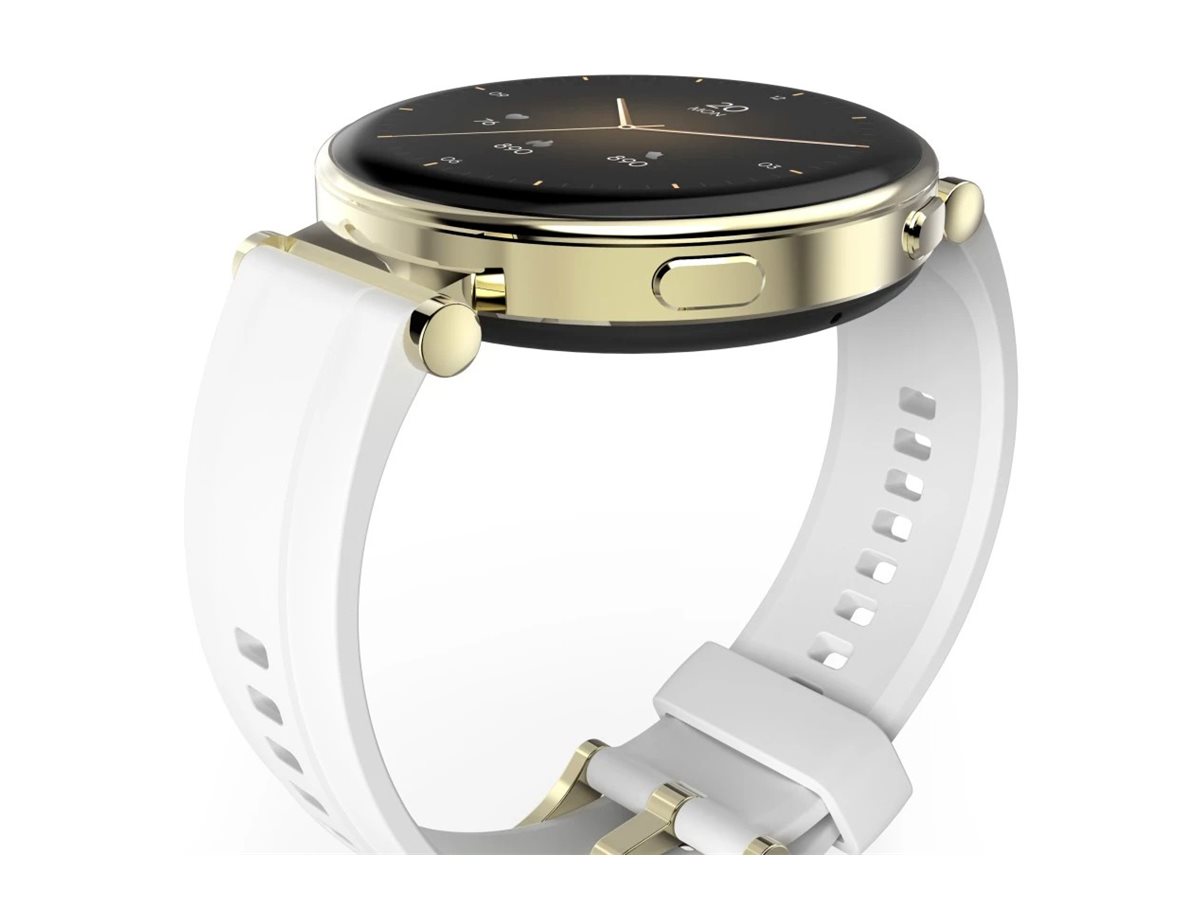 Relógio Inteligente Hama 7000 Ecrã 1.32" Dourado c/ Bracelete Branco - Imagem 6