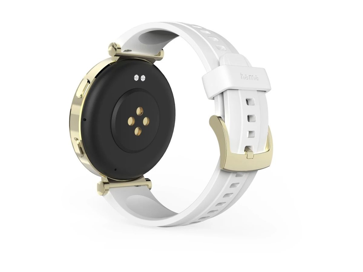 Relógio Inteligente Hama 7000 Ecrã 1.32" Dourado c/ Bracelete Branco - Imagem 4