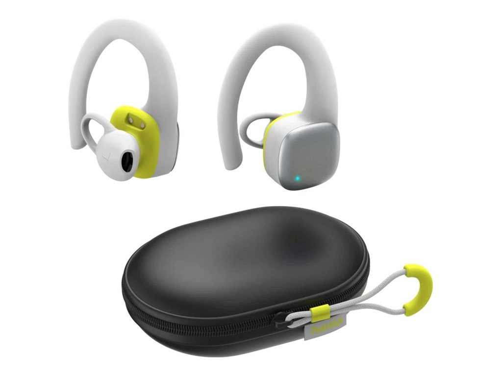 Auscultadores Hama Spirit Athletics Bluetooth c/ Microfone Branco Amarelo - Imagem 1