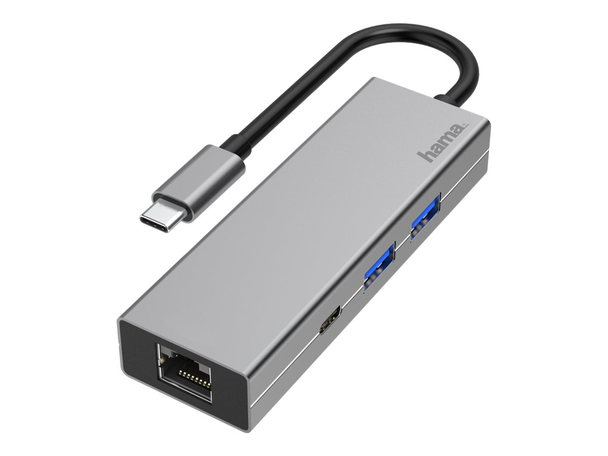 Estação de Engate Hama USB-C Multiportas Gigabit
