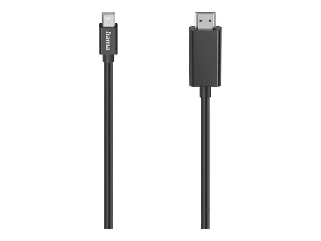 Cabo Hama Essential Line Mini DP para HDMI 1.5m 4K Preto - Imagem 1