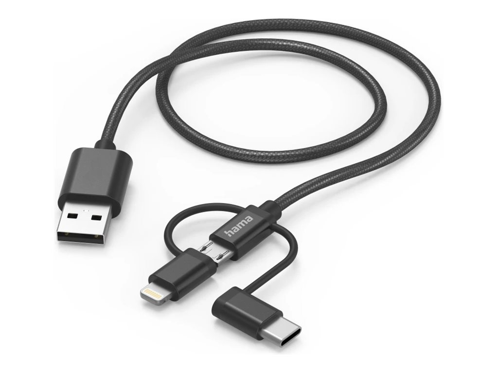 Cabo USB Hama Multi Conector 1.5m Preto - Imagem 1
