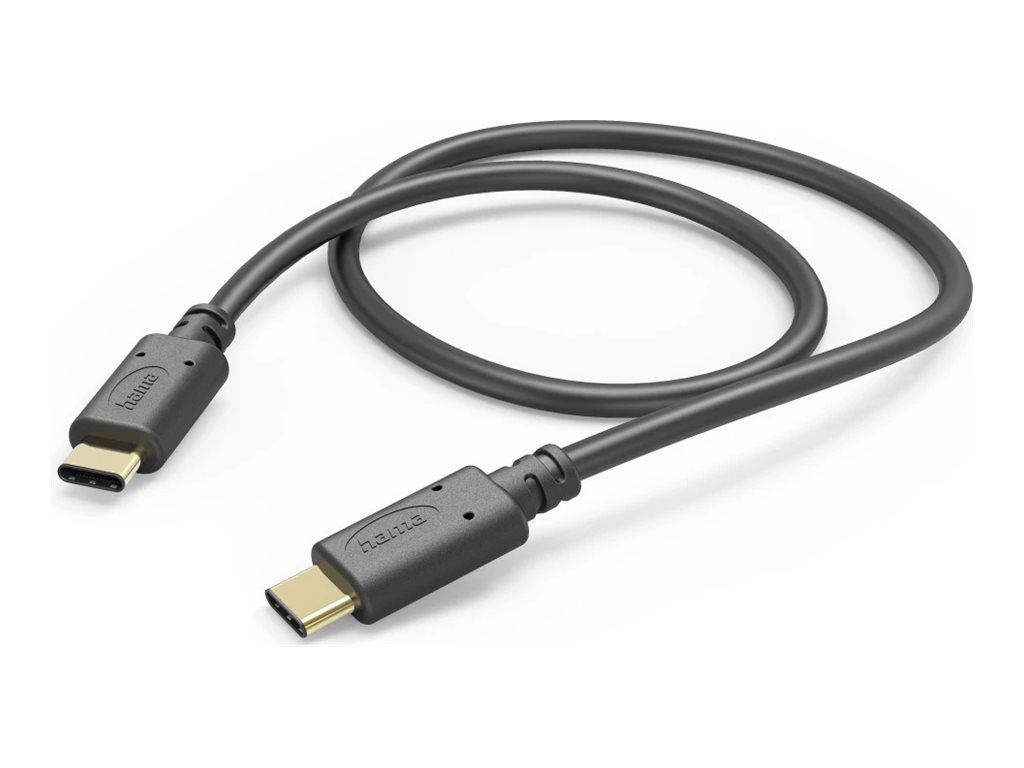Cabo USB C Hama Power Delivery 60W 1m Preto