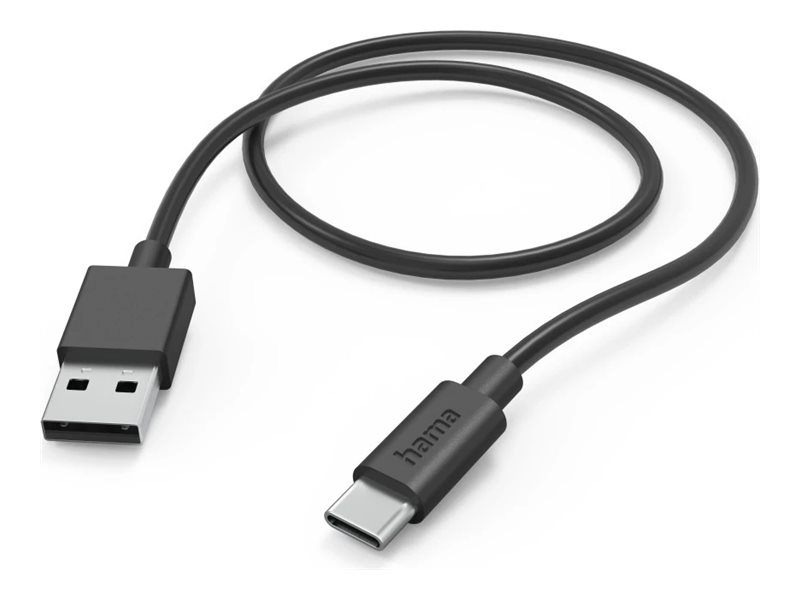 Cabo USB Hama USB para USB-C 1 m Preto