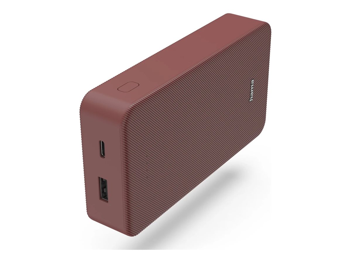 Carregador Portátil Hama Colour 20 20000mAh Carga Rápida Vermelho
