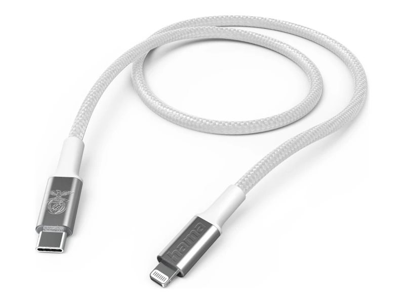 Cabo Hama Benfica USB-C para Lightning 2m Branco - Imagem 1