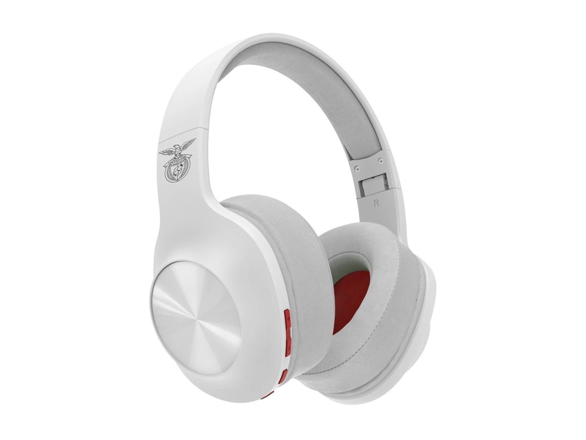 Auscultadores Hama Benfica Bluetooth Microfone Isolamento Ruído Branco - Imagem 1