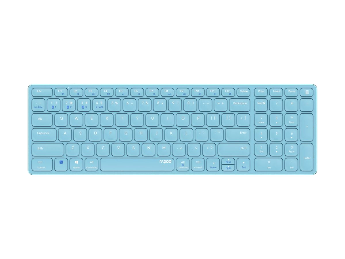 Teclado RAPOO E9700M Sem Fios Multi-Modo Layout PT Azul - Imagem 3