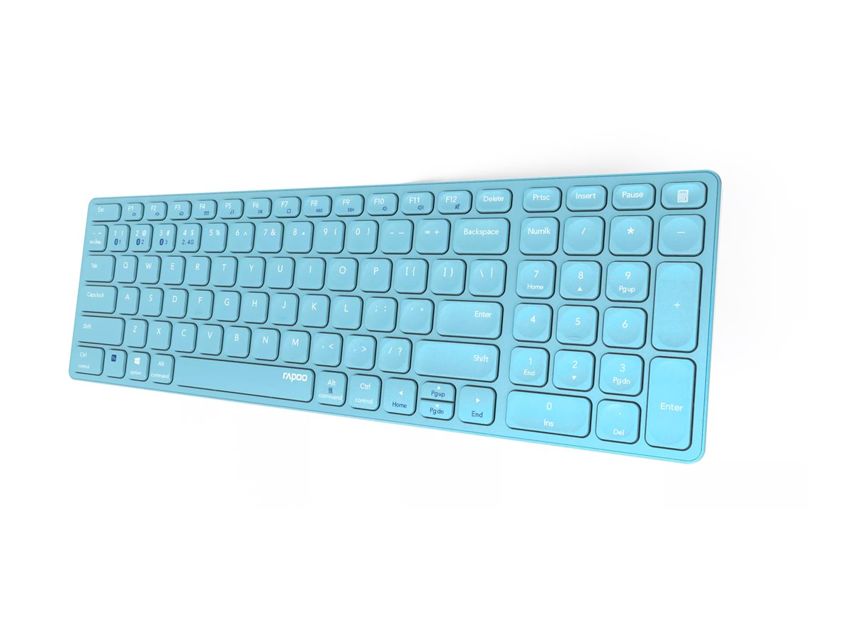 Teclado RAPOO E9700M Sem Fios Multi-Modo Layout PT Azul - Imagem 4