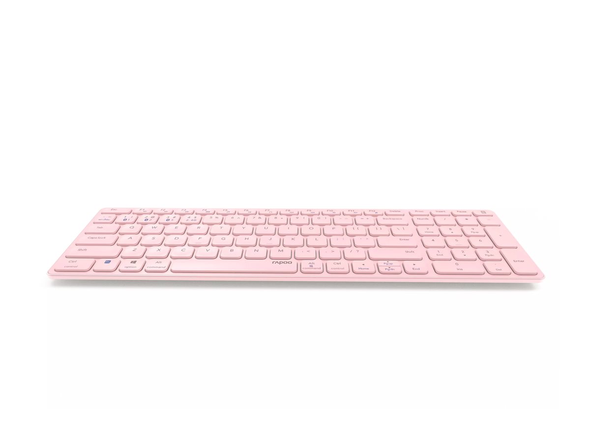 Teclado RAPOO E9700M Multimodo Sem Fios Rosa