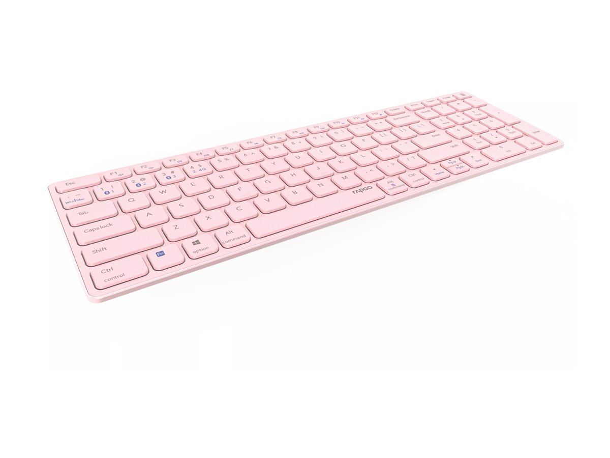 Teclado RAPOO E9700M Multimodo Sem Fios Rosa - Imagem 4