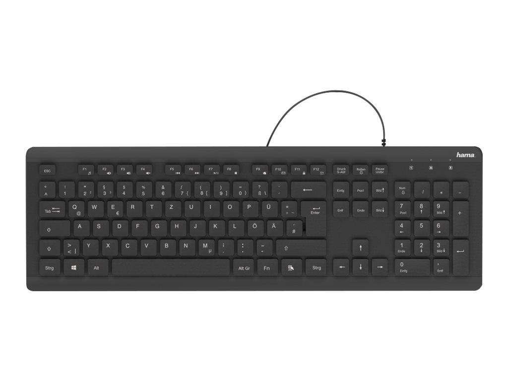 Teclado Hama KC-600 Full Size Lavável Português Preto