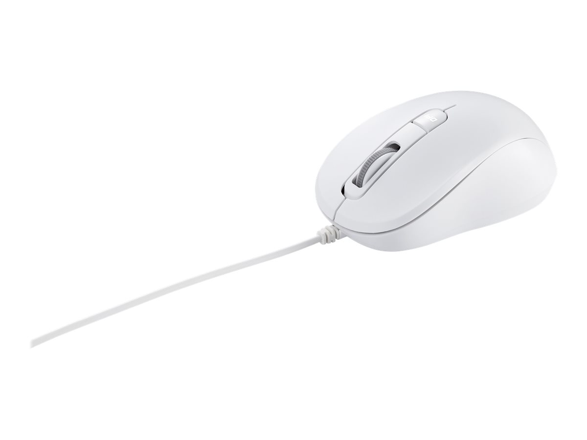 Rato ASUS MU101C Silent Branco Com Fio - Imagem 2