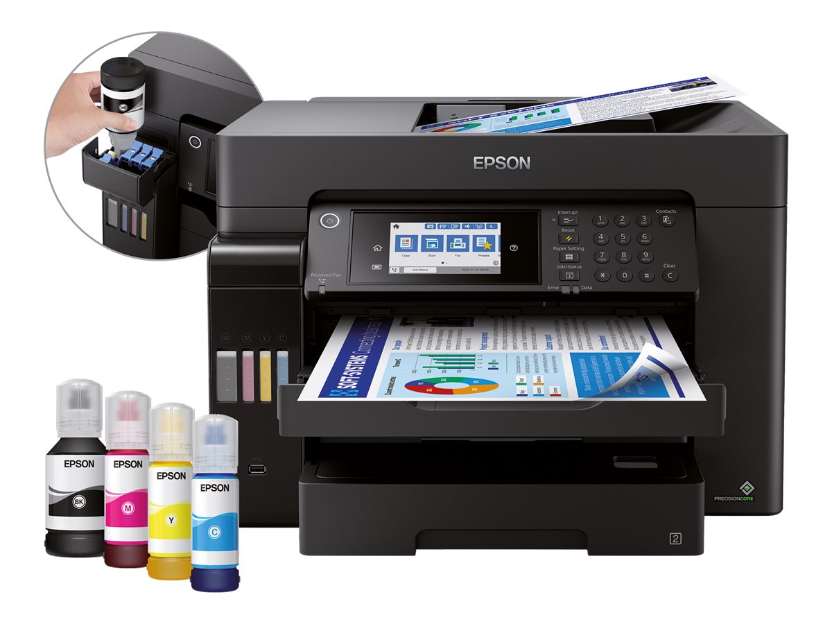 Impressora Multifunções Epson EcoTank ET-16655 A3 Preto - Imagem 7