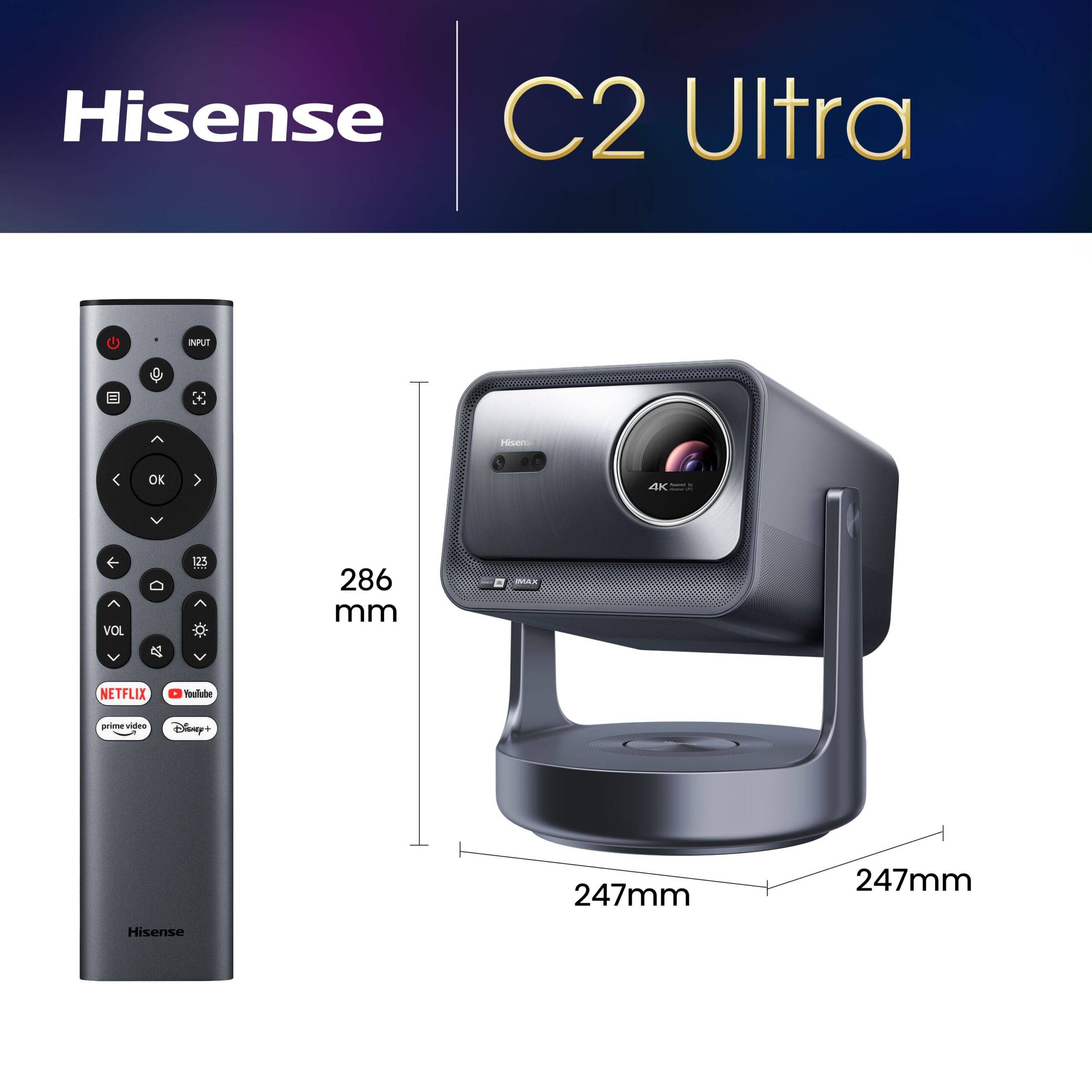 Projetor Hisense C2 Ultra 4K 3000 Lumens Curta Distância - Imagem 4