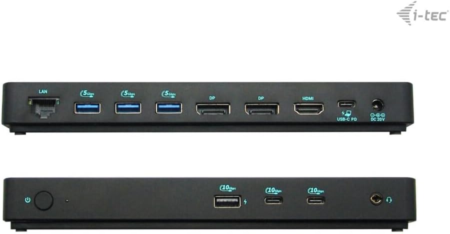Docking Station i-Tec USB-C 3.2 Gen 2 / Thunderbolt 3/4 3x Display HDMI 2x DP 1GbE 100W PD Preto - Imagem 7