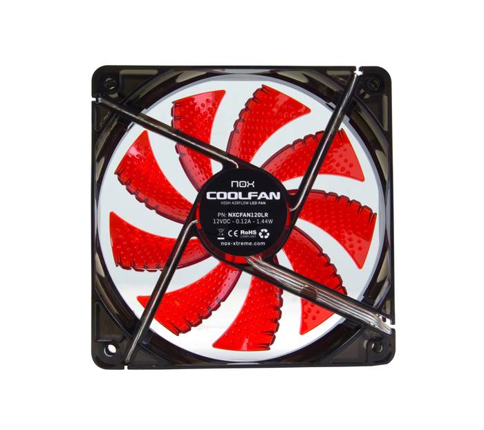 Ventoinha NOX CoolFan 120mm LED Vermelho - Imagem 4