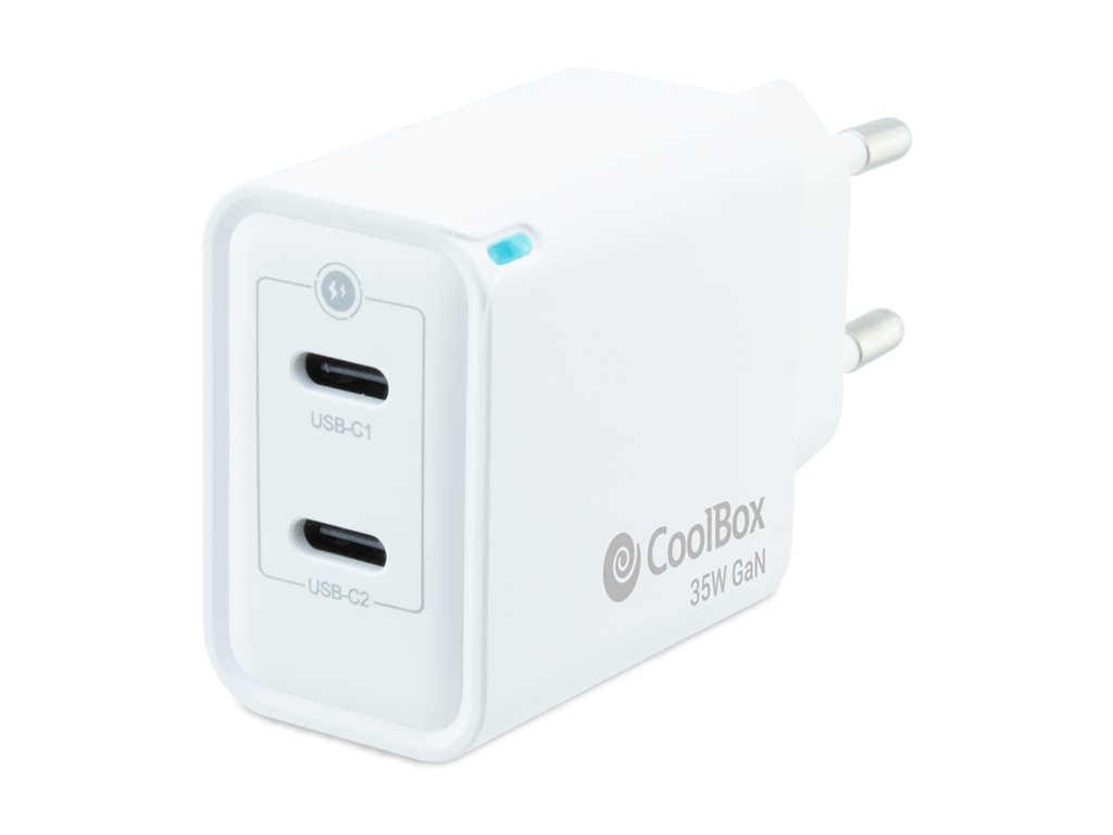 Adaptador GaN CoolBox 35W 2 Saídas USB C PD QC - Imagem 3