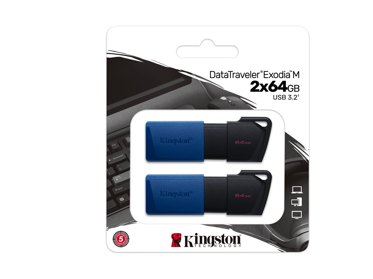 Pen Drive Kingston DataTraveler 64 GB USB 3.2 Pack 2