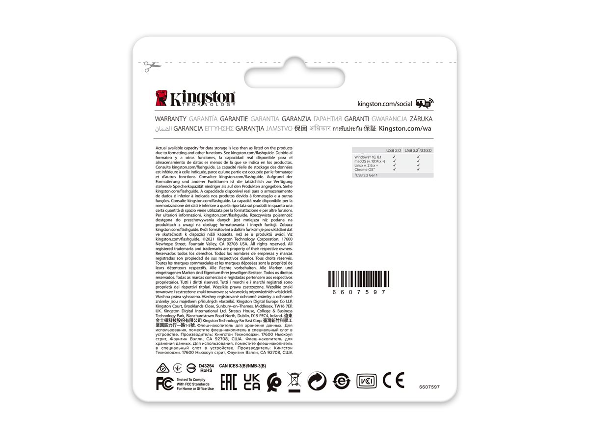 Pen Drive Kingston DataTraveler 64 GB USB 3.2 Pack 2 - Imagem 2