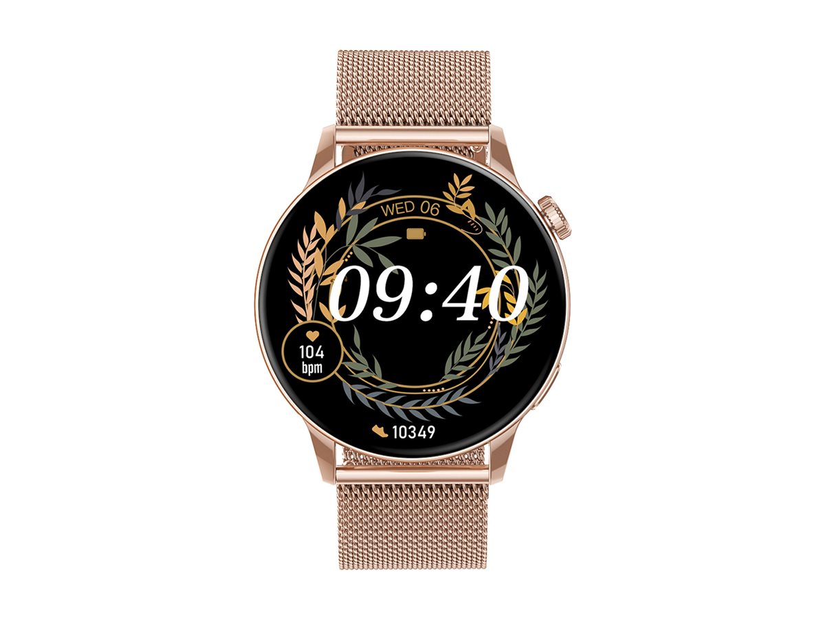 Relógio Inteligente MaxCom FW58 Vanad Pro 1.3" Pulseira Metal Dourada - Imagem 3