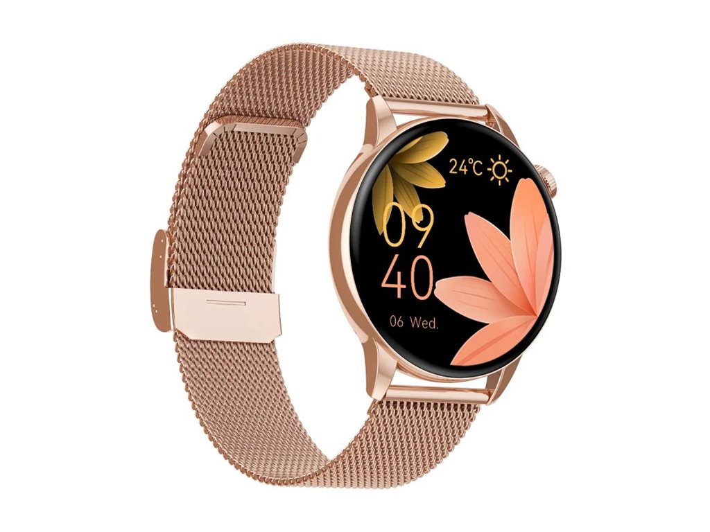 Relógio Inteligente MaxCom FW58 Vanad Pro 1.3" Pulseira Metal Dourada - Imagem 5