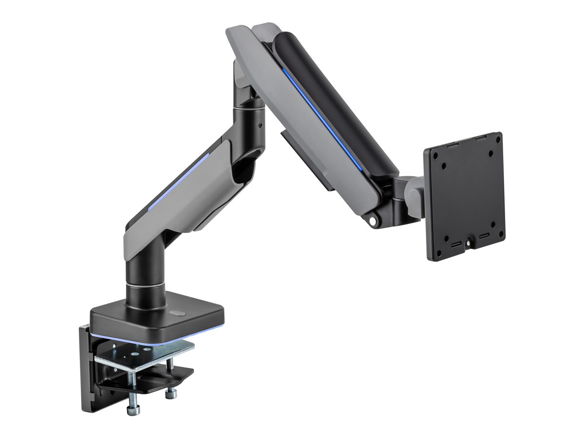 Suporte Monitor Secretária Napofix Full Motion RGB Gaming 17-49 Cinza Preto