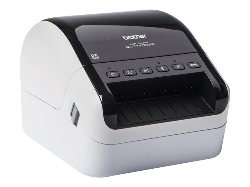 Impressora Etiquetas Brother QL-1110NWBc WiFi Bluetooth Cortador Preto Branco