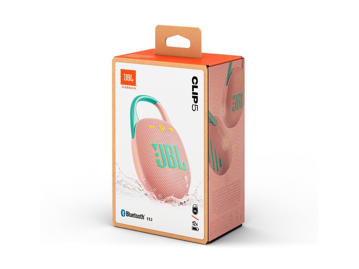 Coluna Portátil JBL Clip 5 Bluetooth Rosa