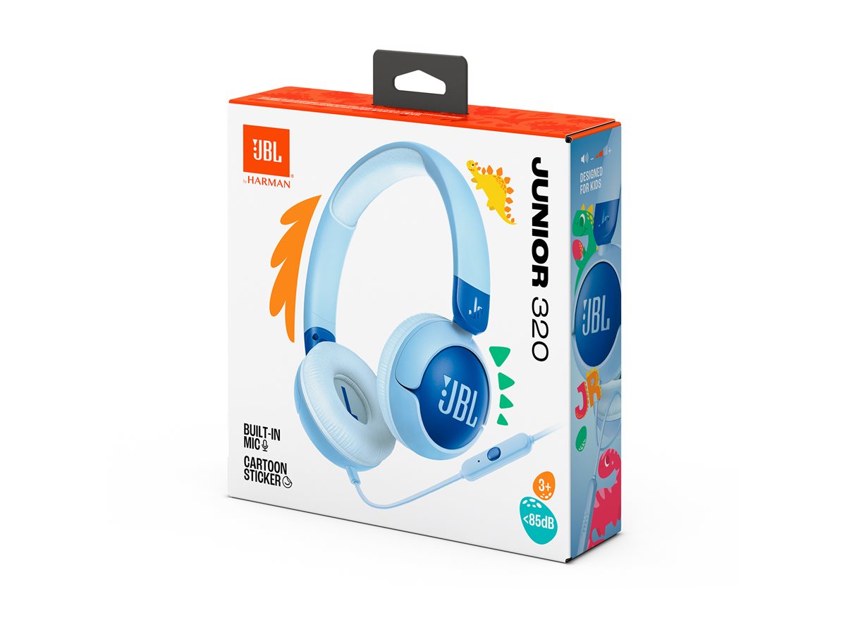 Auscultadores JBL Junior 320 Microfone Isolamento Ruído Azul