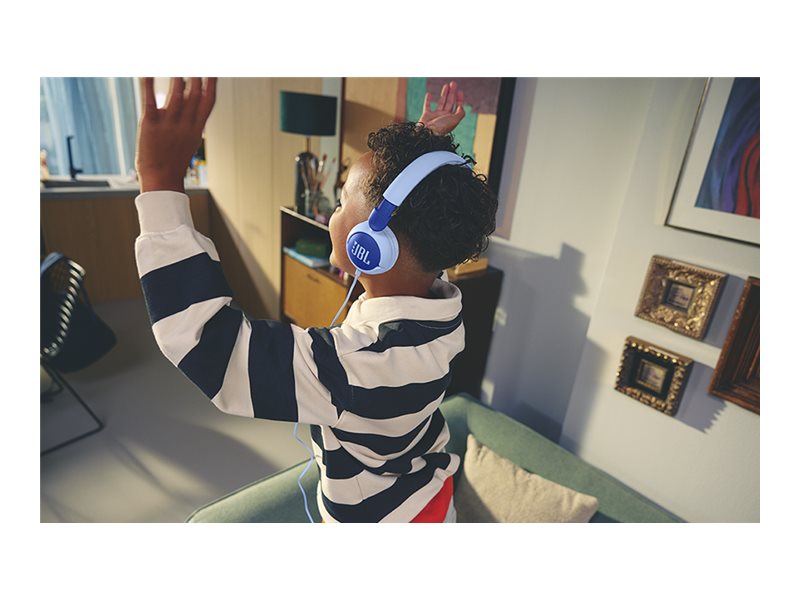 Auscultadores JBL Junior 320 Microfone Isolamento Ruído Azul - Imagem 9
