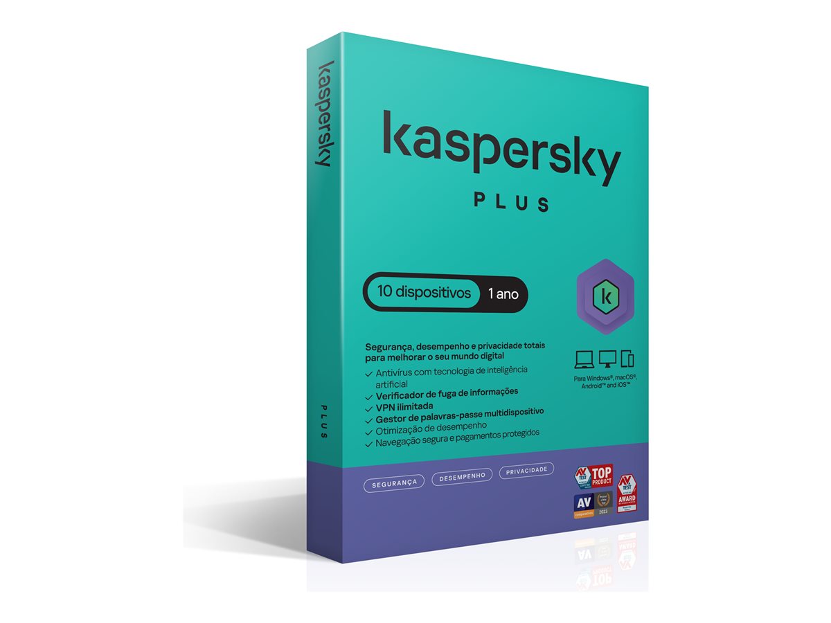 Antivírus Kaspersky Plus 10 Dispositivos 1 Ano Digital