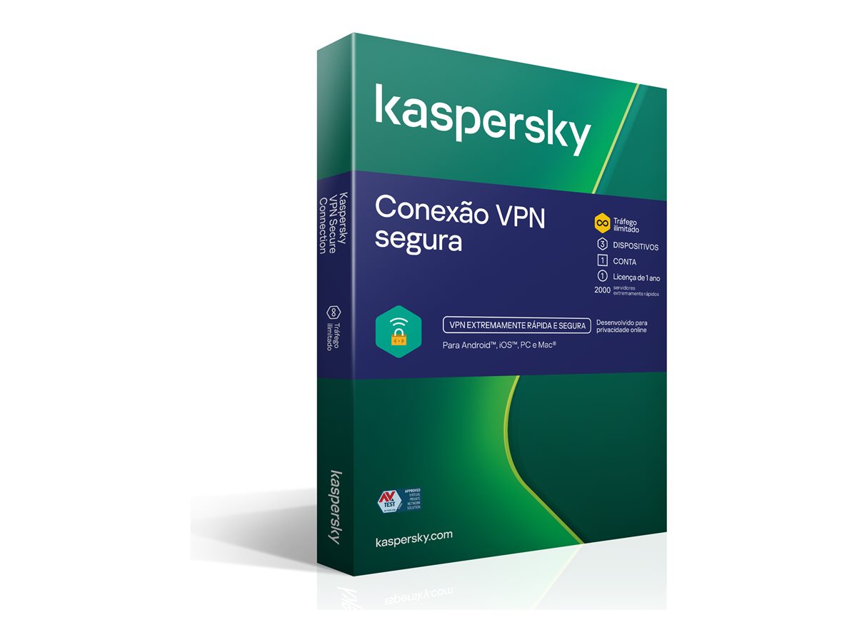 Licença VPN Kaspersky Secure Connection 1 Ano 3 Dispositivos - Imagem 1