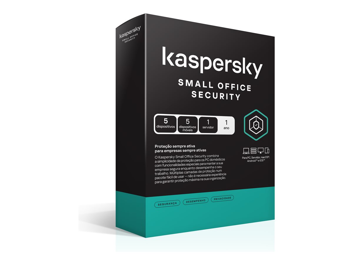 Kaspersky Small Office Security 5 Postos 1 Servidor 1 Ano Caixa