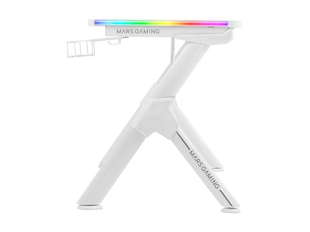 Mesa Gaming Mars Gaming MGDXLRGBW Ajuste Altura Elétrico Branco