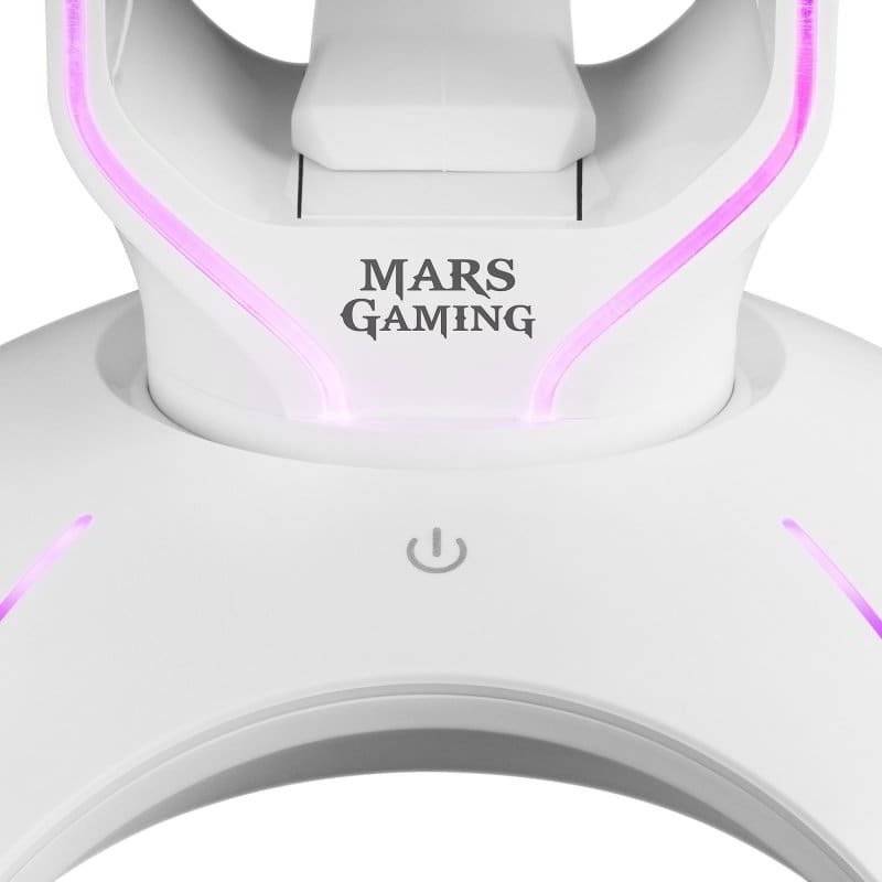 Suporte Headset 3 em 1 Mars Gaming MHHPRO RGB Hub USB 3.0 Branco - Imagem 6