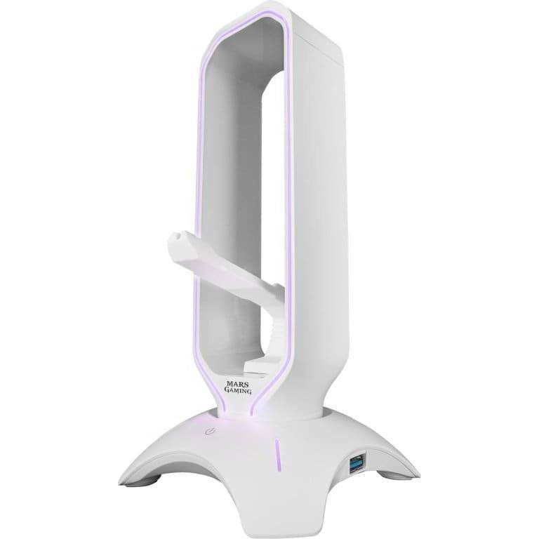 Suporte Headset 3 em 1 Mars Gaming MHHPRO RGB Hub USB 3.0 Branco - Imagem 5