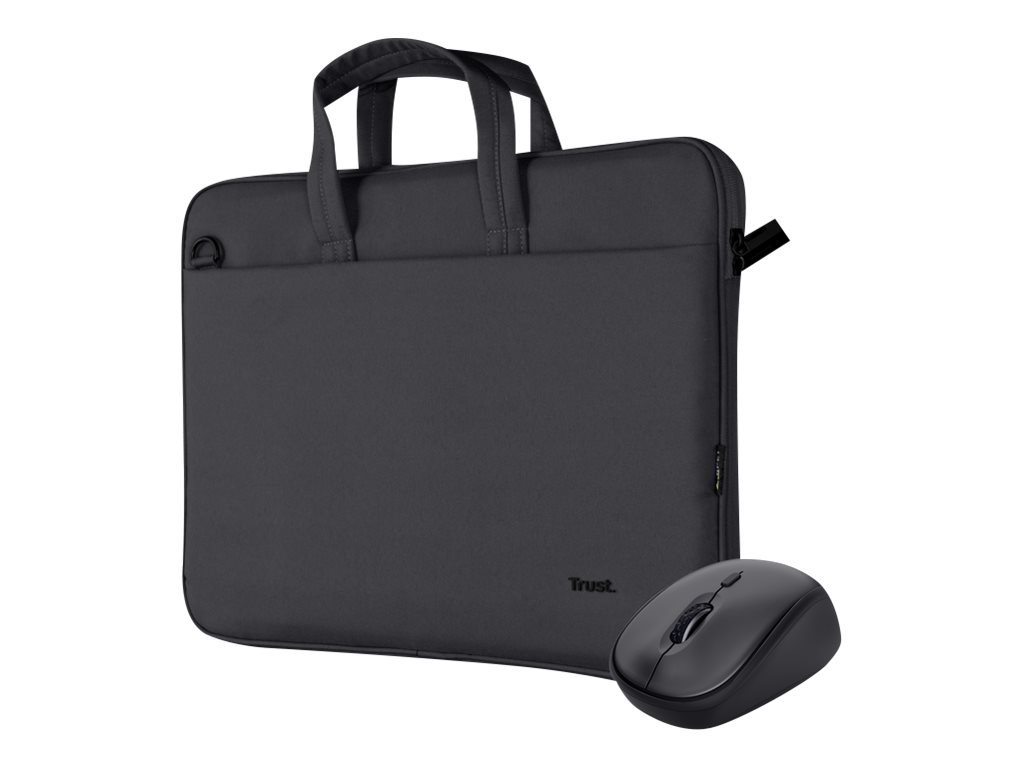 Estojo Trust Bologna 16" Preto c/ Rato Sem Fios