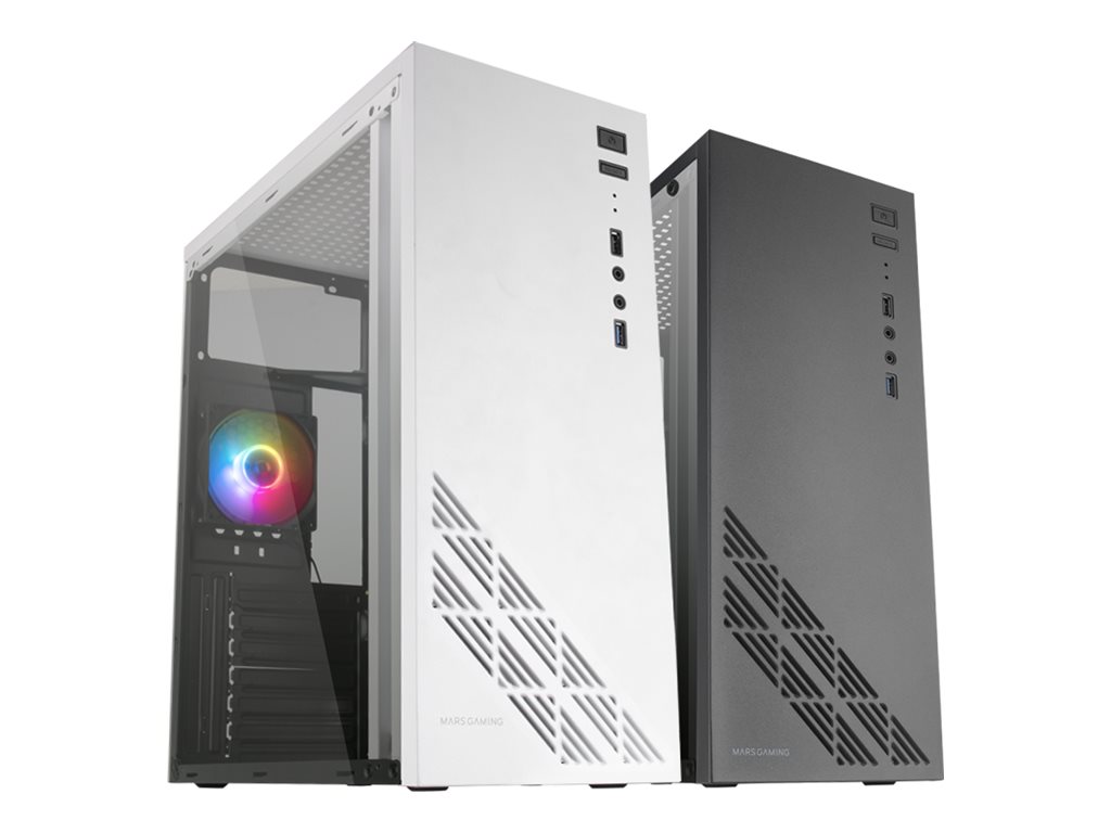 Caixa MARS GAMING MC100W ATX Vidro FRGB Branca - Imagem 1