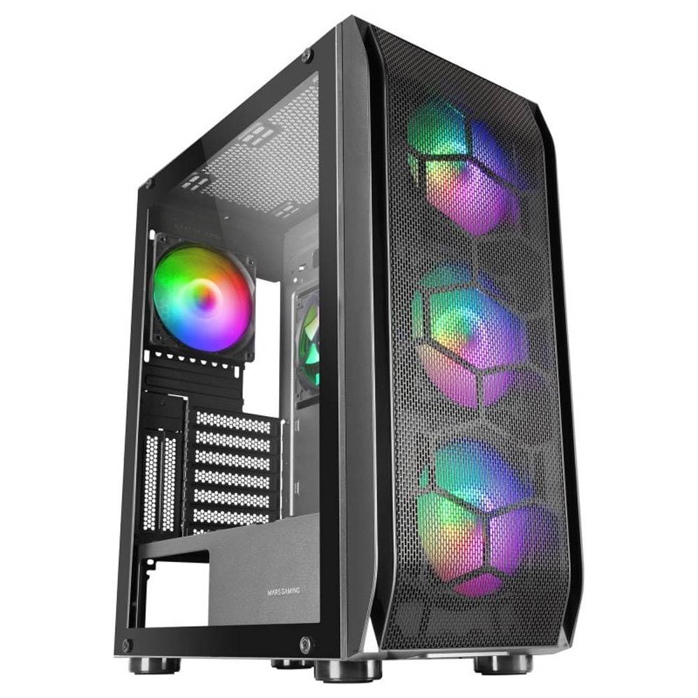 Torre Gaming Mars Gaming MCK ATX Vidro Temperado Preto
