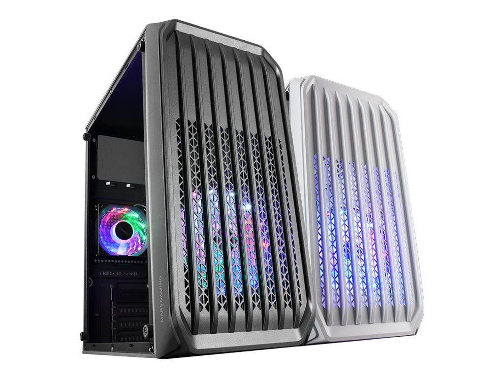 Caixa Micro-ATX MARS GAMING MC-S2 Preto, Janela, Mesh, 2x FRGB, USB 3.0 - Imagem 1