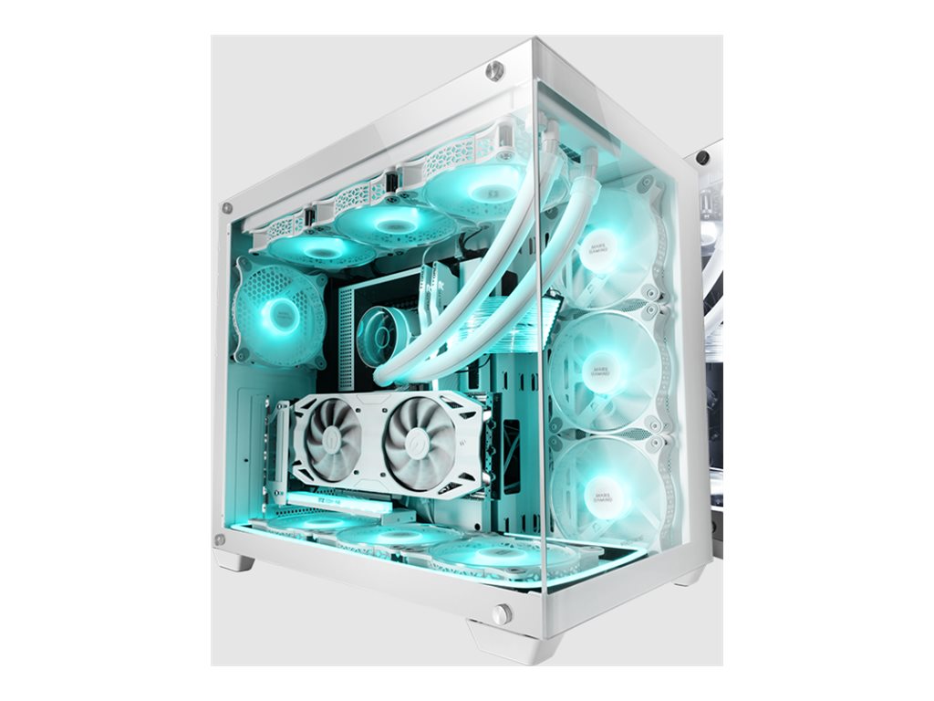 Torre Gaming MARS GAMING MCV4 Branco Vidro Temperado - Imagem 1